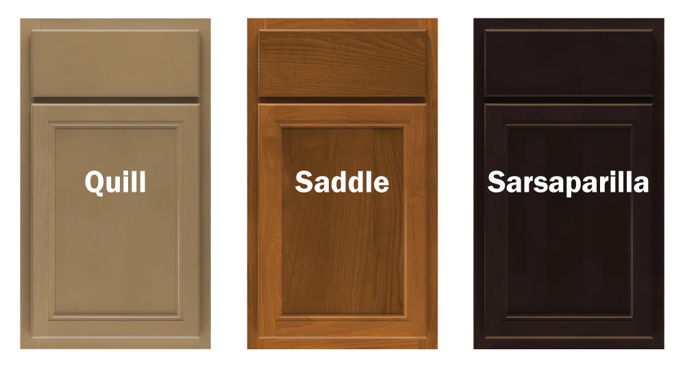 Aristokraft Sinclair birch wood stain colors to choose from
