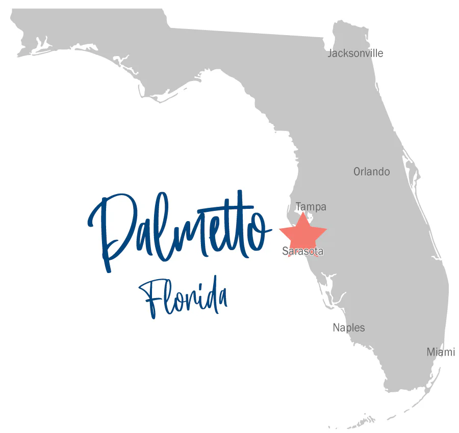 Map of Palmetto, FL
