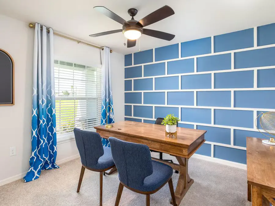 Bedrooms designed as an office in the Haines City model home