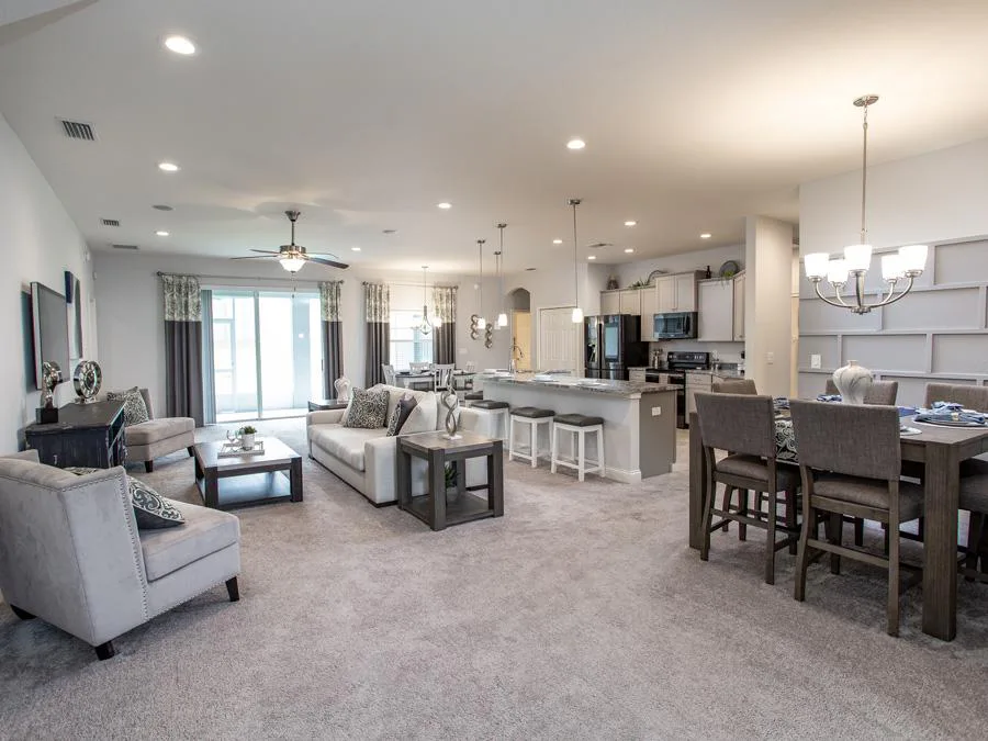 Gathering room in the Willow II with Loft, a floor plan at Chestnut Creek in Winter Haven FL