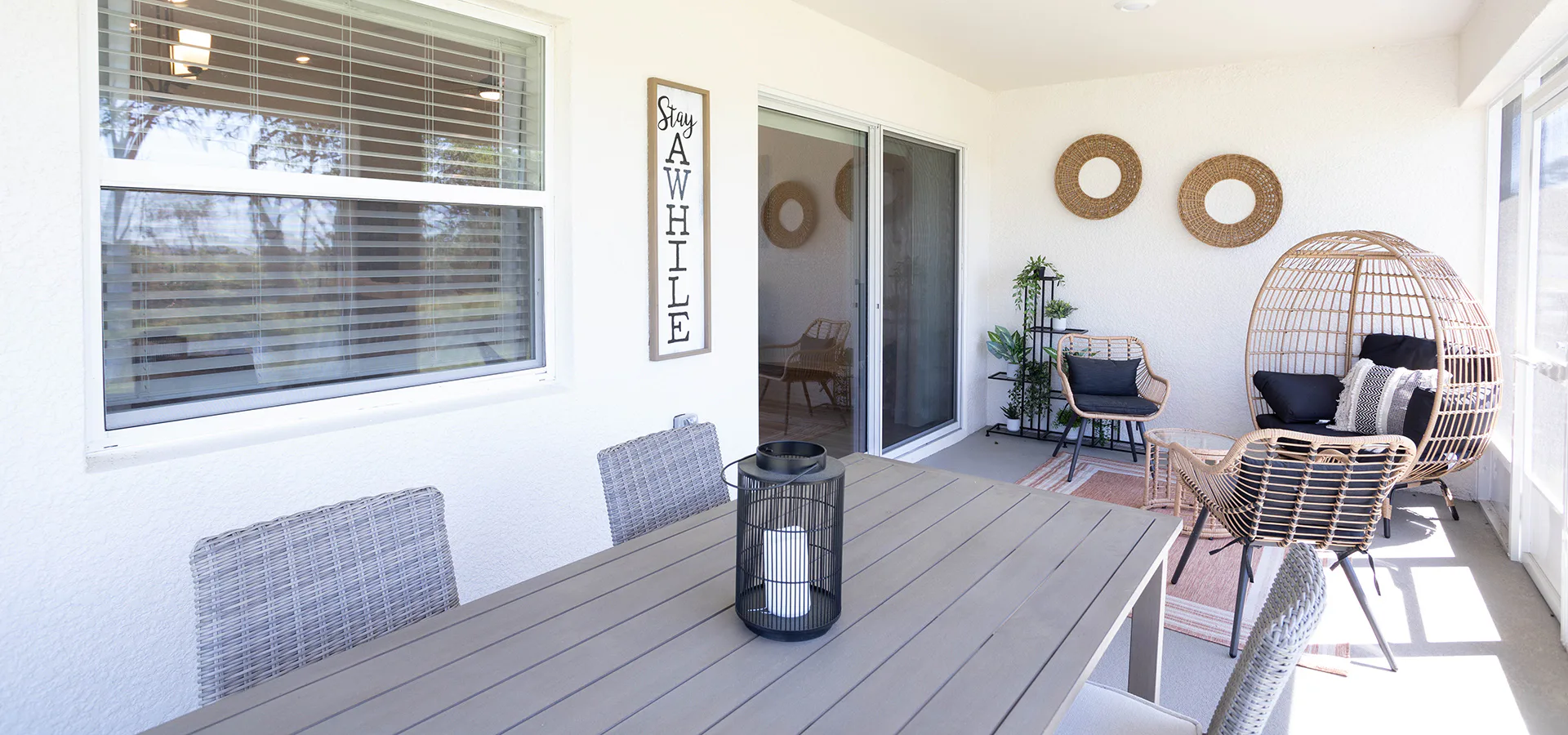 Zephyrhills new home with outdoor living space