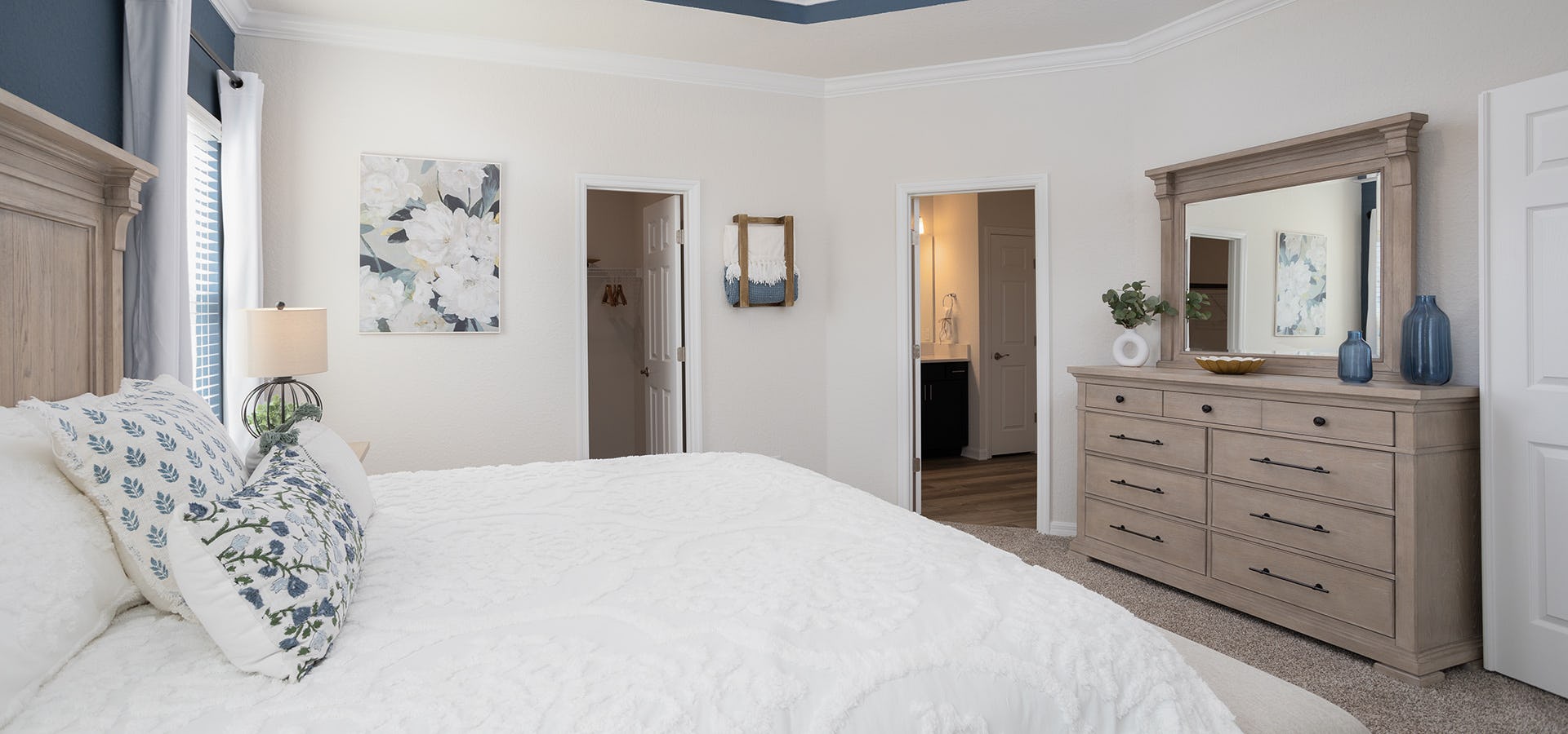 Spacious owner's suite in the Shelby, a Florida new home plan by Highland Homes